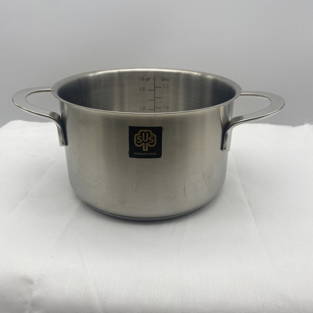 SCHULTE-UFER Stainless Steel 18/10 Silver 1.5 qt / Liter Measuring Pot JH1110